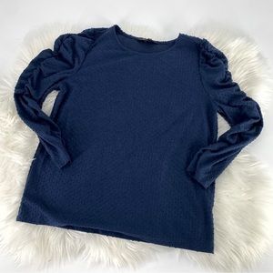 J. Crew Long Sleeved Navy Crew Neck top